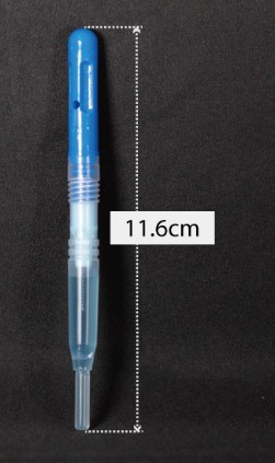 Feces sampling container for gut microbiota analysis with preservative solution (brush type)